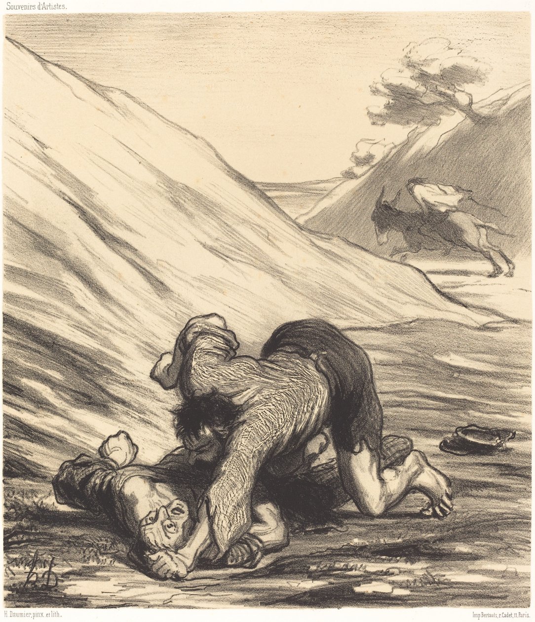 A szamár és a két tolvaj alkotó: Honoré Daumier