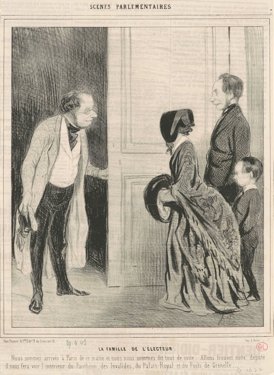 A szavazó családja alkotó: Honoré Daumier