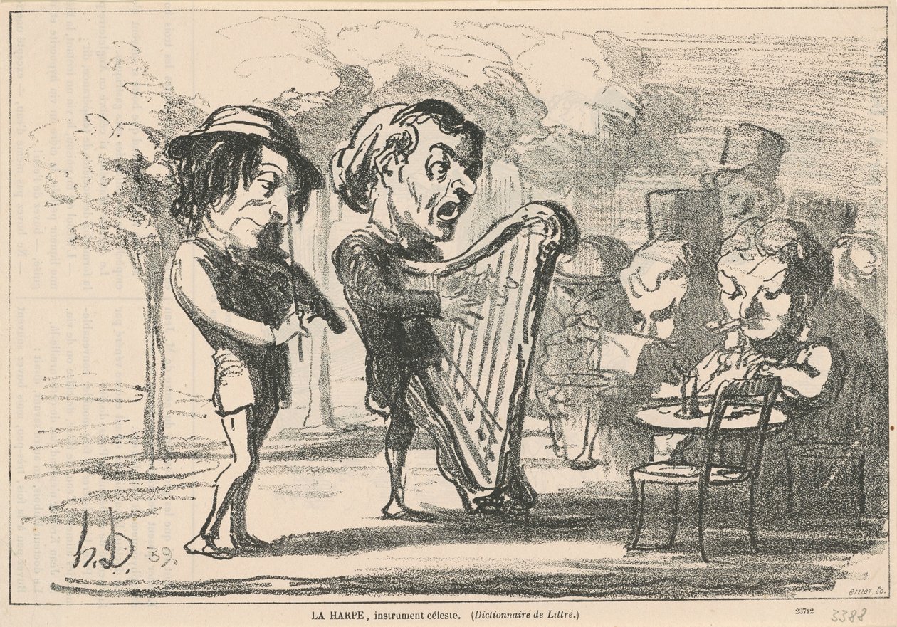 A hárfa, égi hangszer alkotó: Honoré Daumier