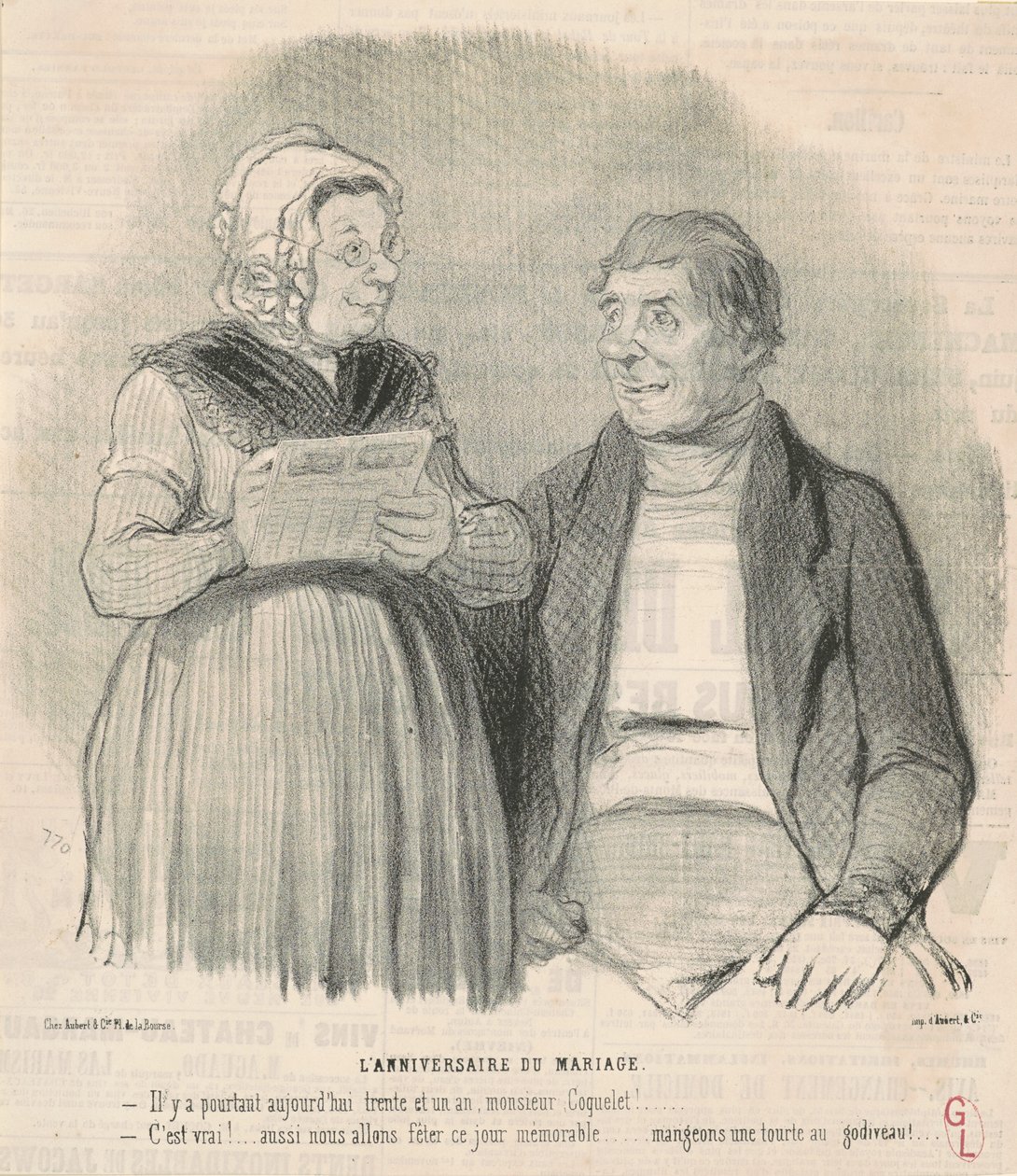 házassági évforduló alkotó: Honoré Daumier