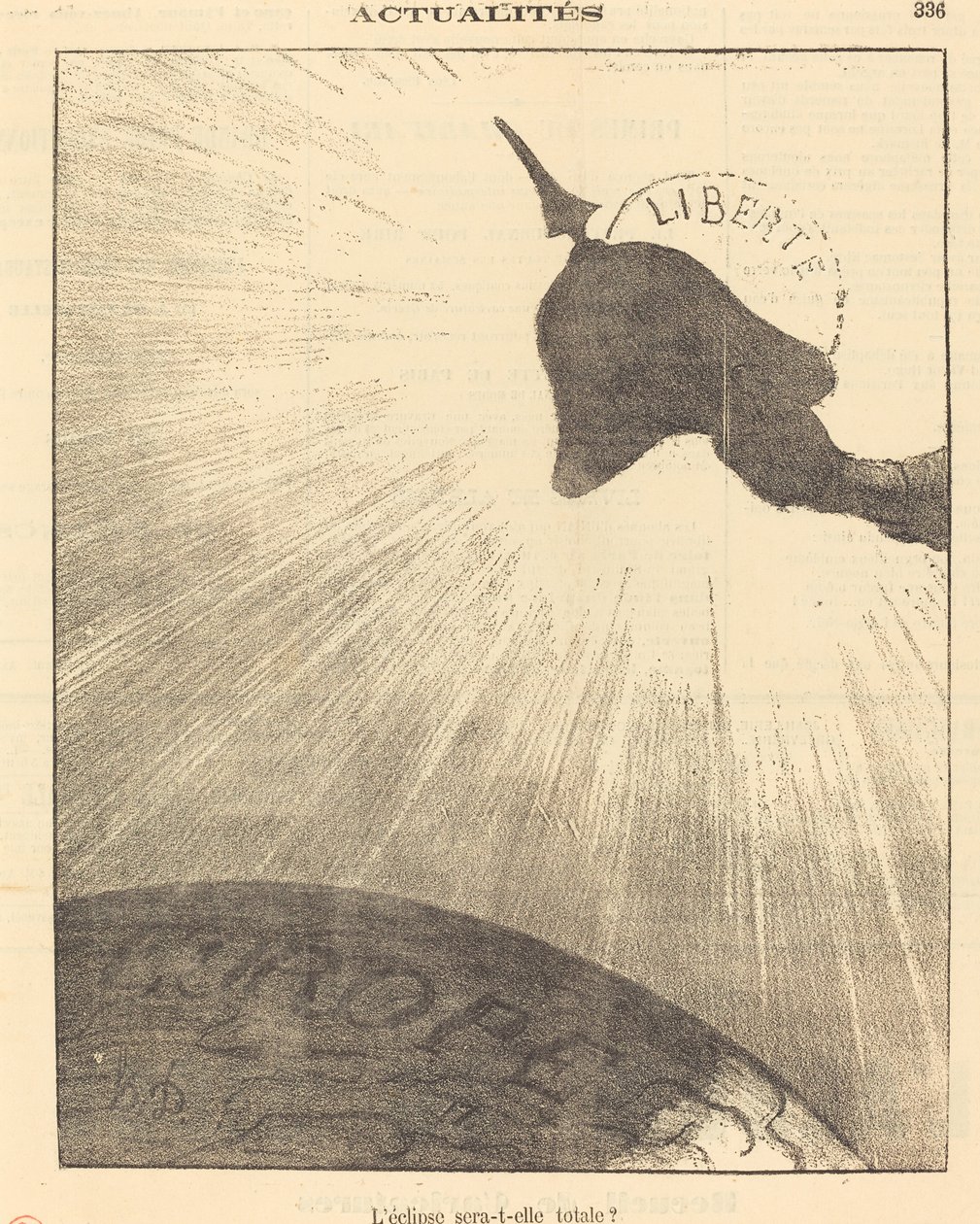Teljes lesz a napfogyatkozás? alkotó: Honoré Daumier