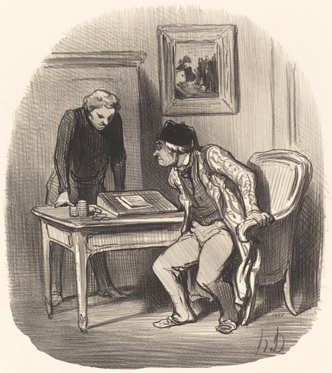 Helyes a számla?... alkotó: Honoré Daumier