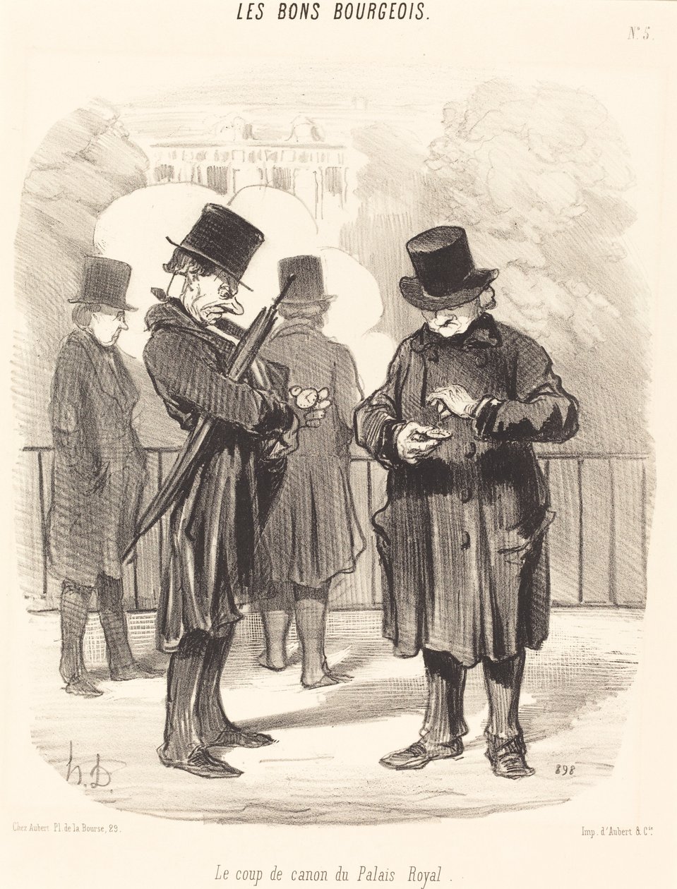 A Palais-Royal ágyúlövése alkotó: Honoré Daumier