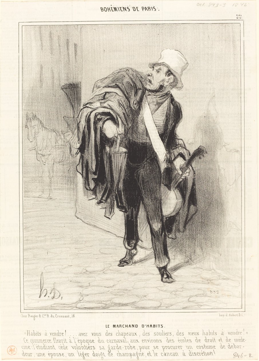 A ruhakereskedő alkotó: Honoré Daumier