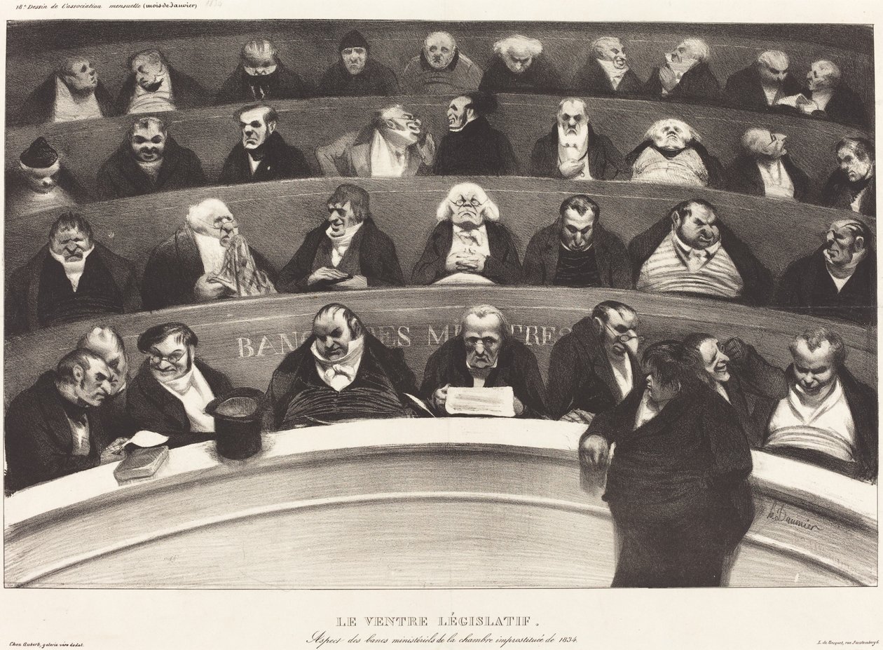 A törvényhozó hasa alkotó: Honoré Daumier