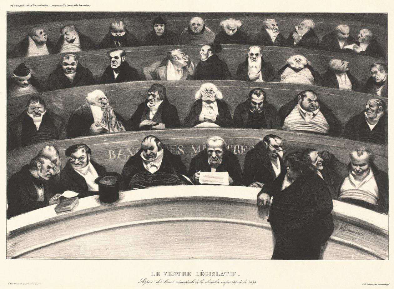 A törvényhozó hasa alkotó: Honoré Daumier