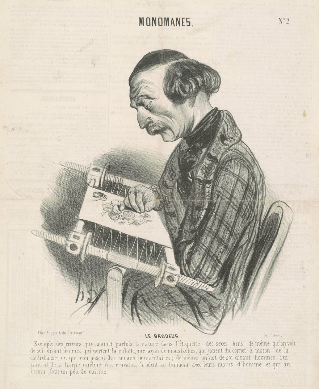 A hímző alkotó: Honoré Daumier