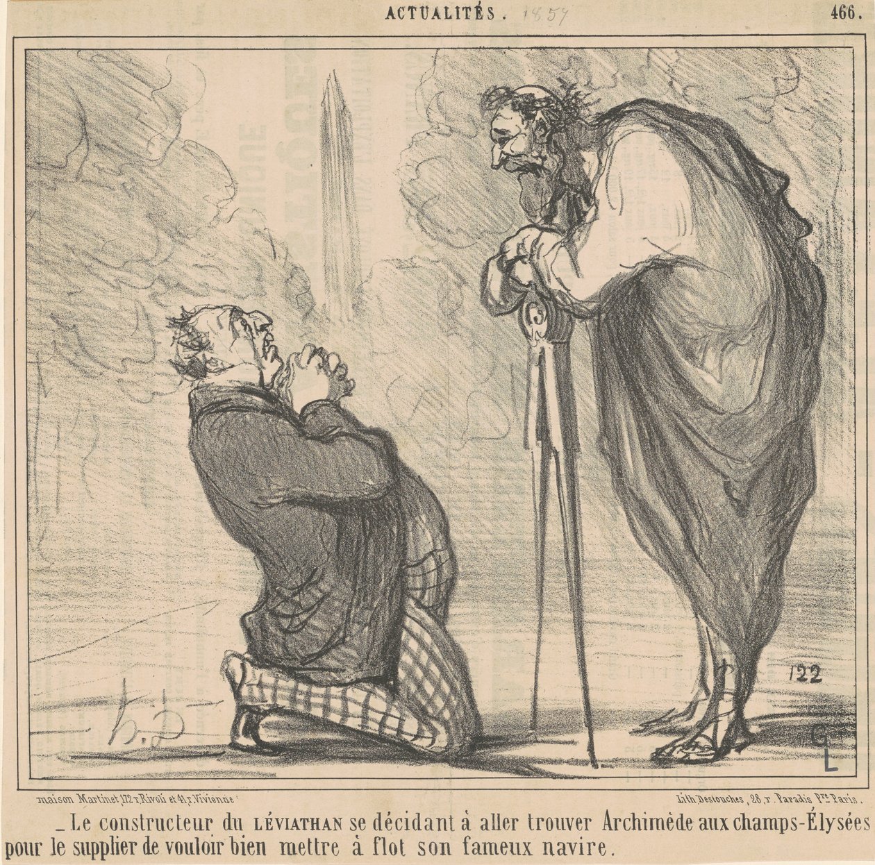 A Leviatán építője úgy döntött... alkotó: Honoré Daumier