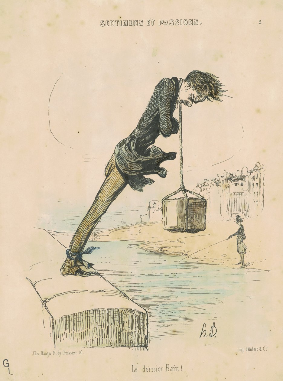 Az utolsó fürdő! alkotó: Honoré Daumier