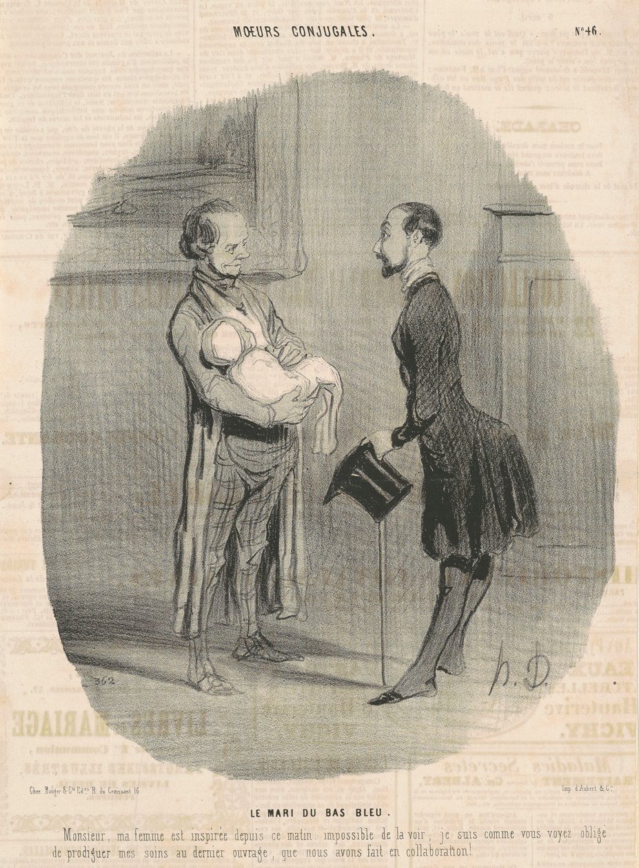 Kékharisnya férje... alkotó: Honoré Daumier
