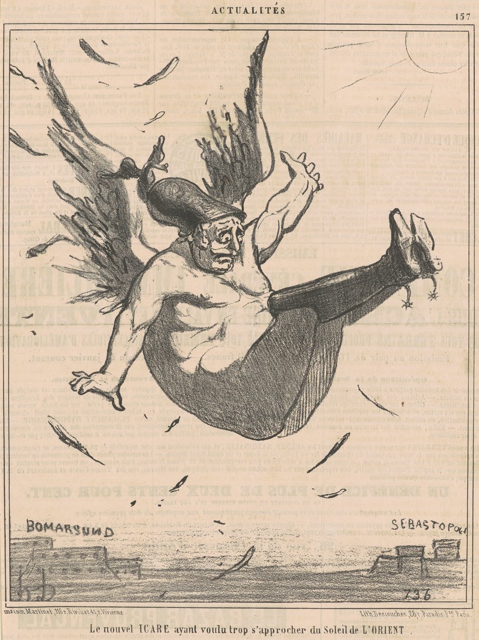 Az új Icarus... alkotó: Honoré Daumier