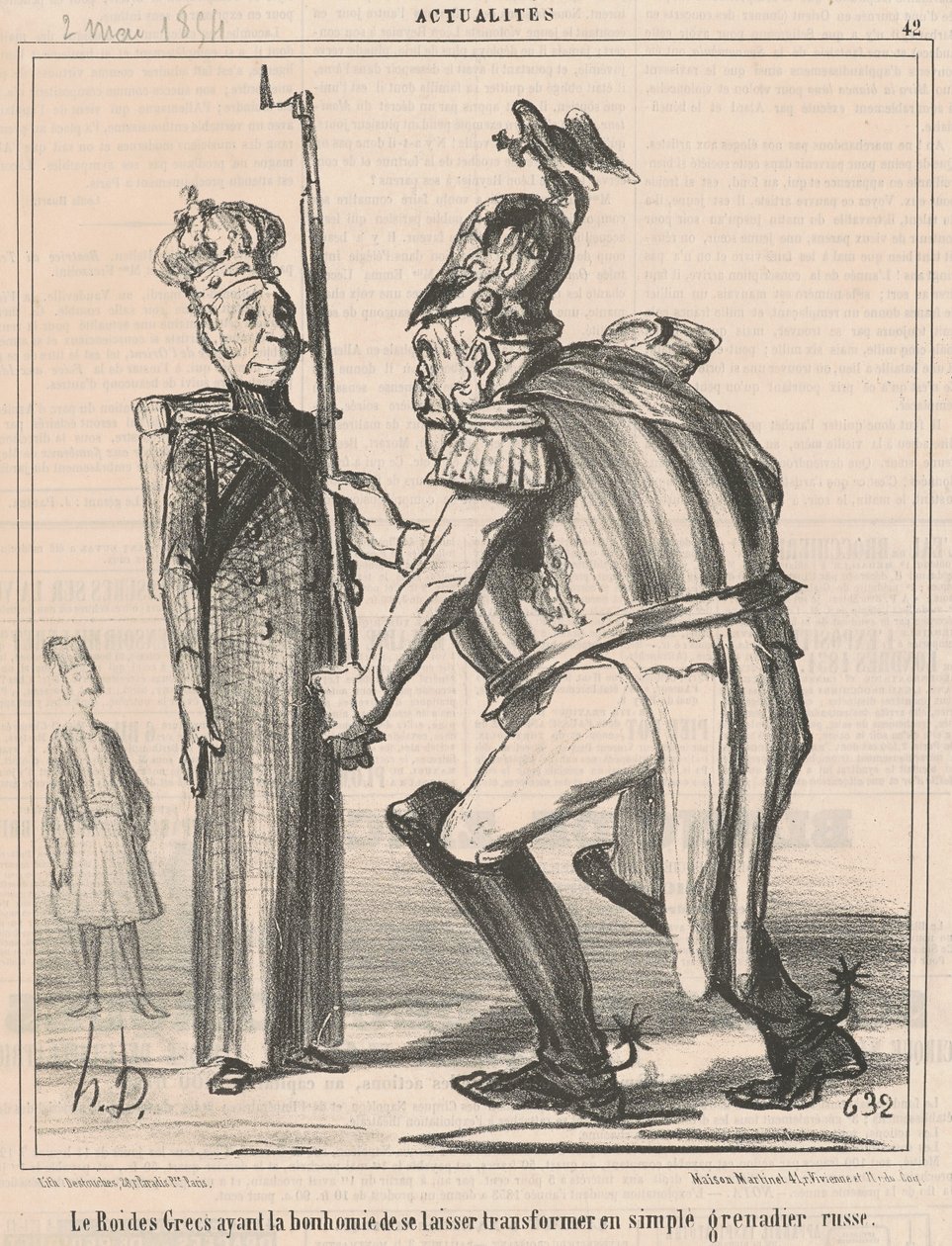 A görögök királya... alkotó: Honoré Daumier
