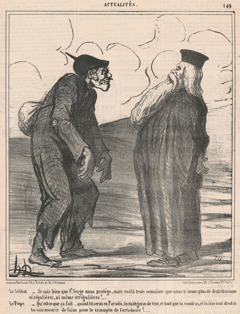 A katona...tudom... alkotó: Honoré Daumier