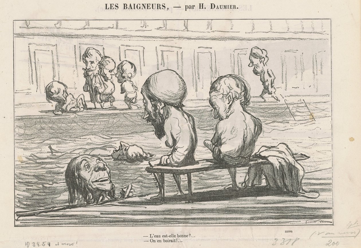 Jó a víz? ... / Teli víz alkotó: Honoré Daumier