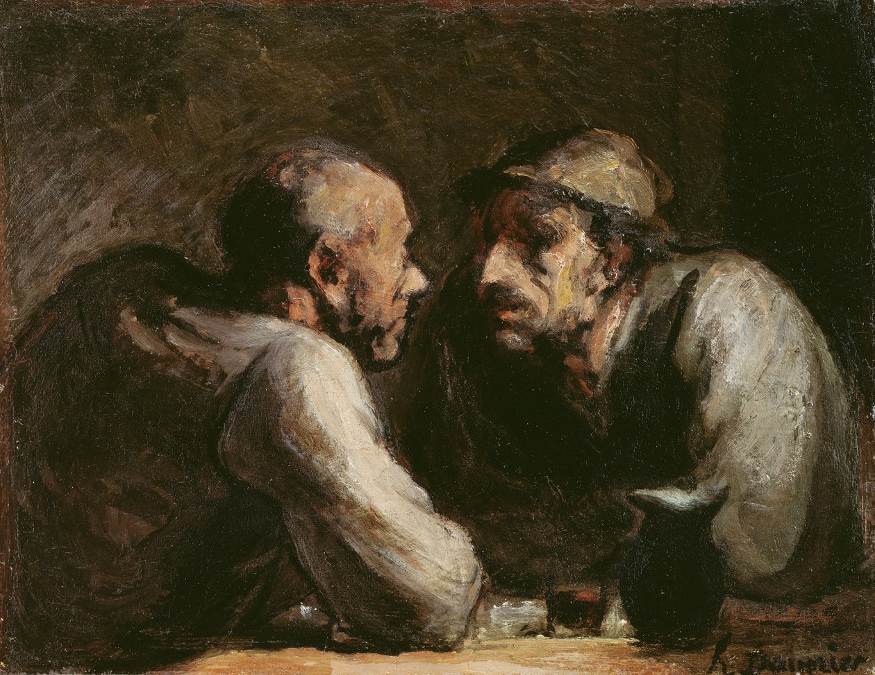 A két ivó alkotó: Honoré Daumier