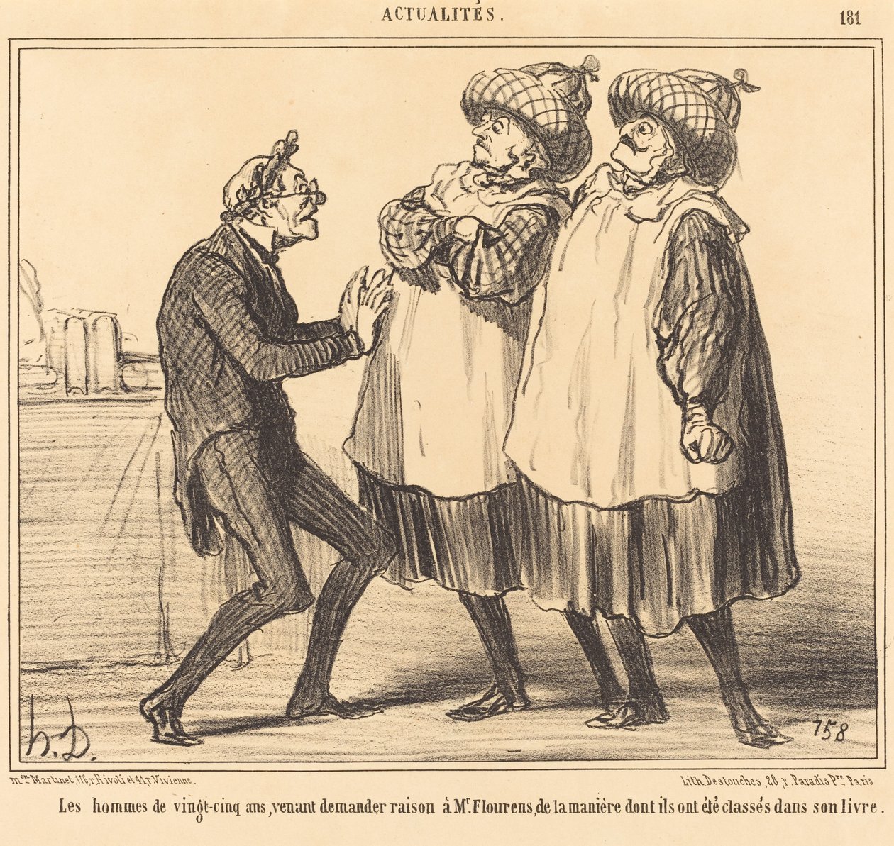 Huszonöt éves férfiak... alkotó: Honoré Daumier