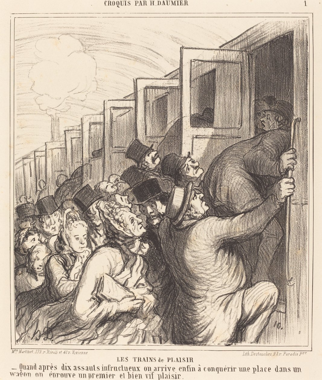 Pleasure Trains alkotó: Honoré Daumier