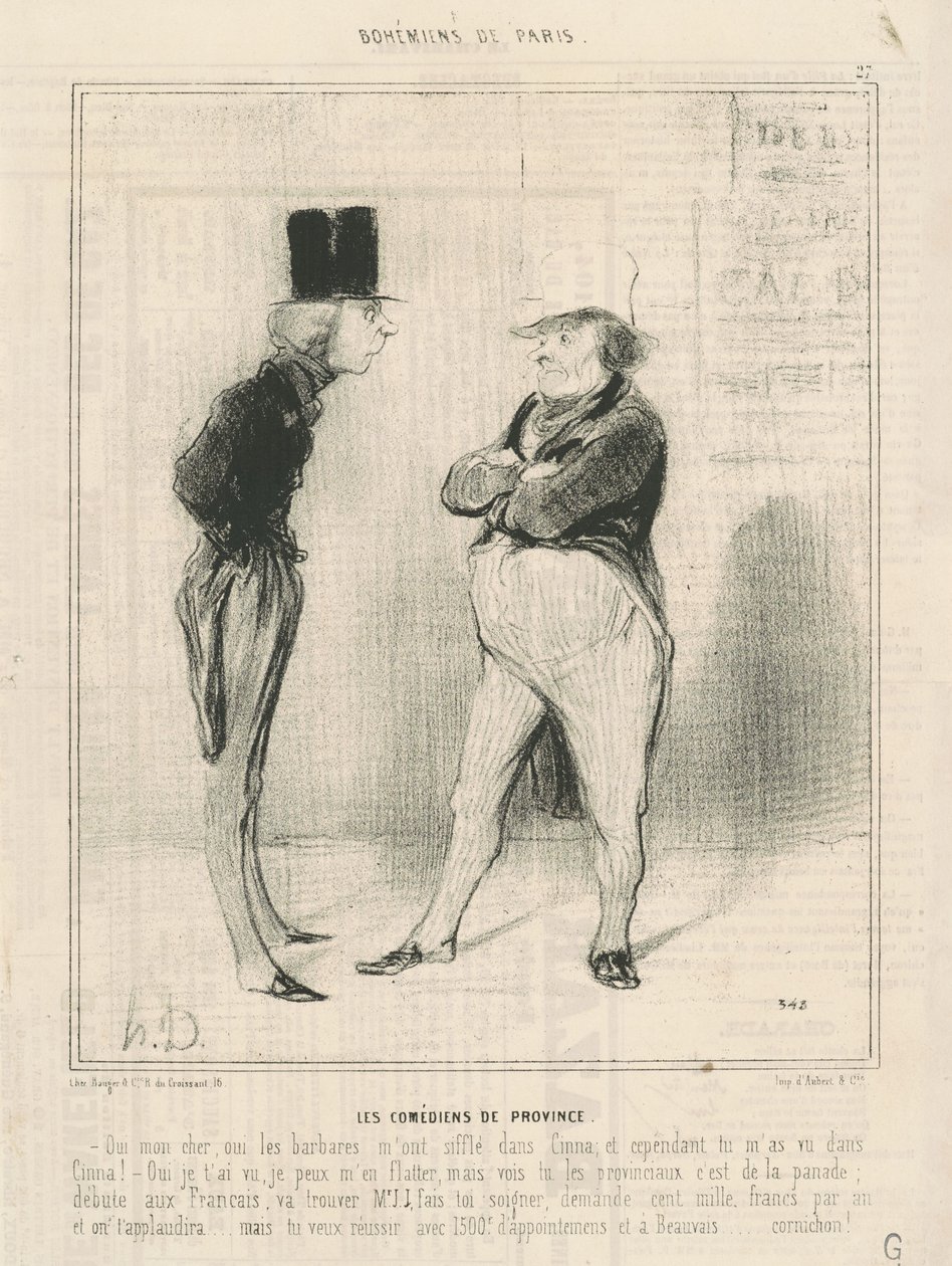 Tartományi komikusok alkotó: Honoré Daumier