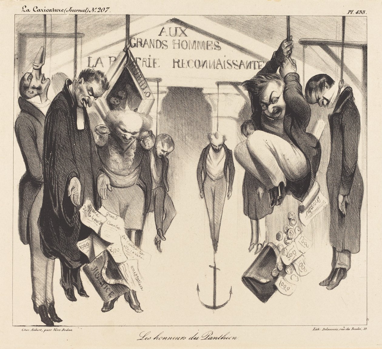 A Pantheon kitüntetései alkotó: Honoré Daumier