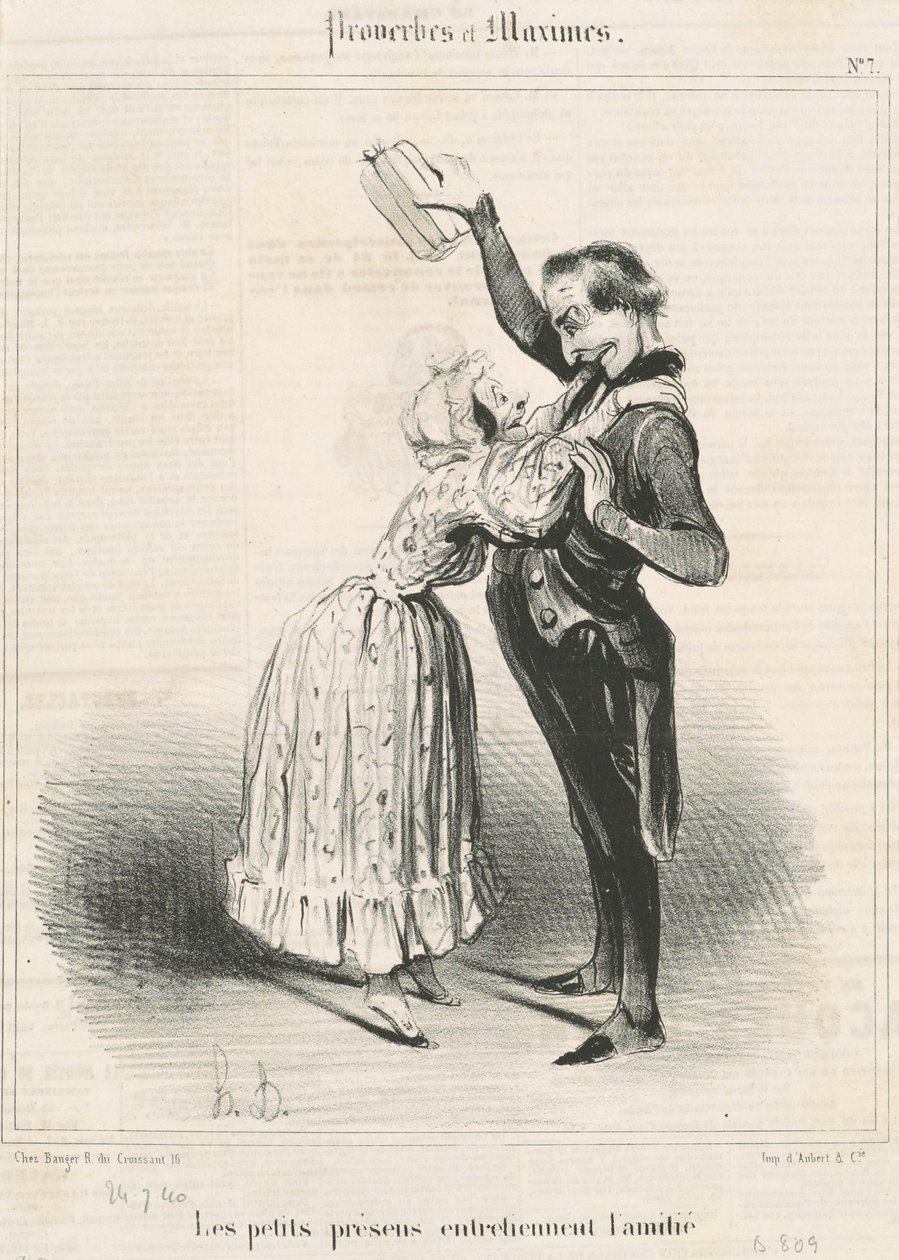 Az apró ajándékok... alkotó: Honoré Daumier