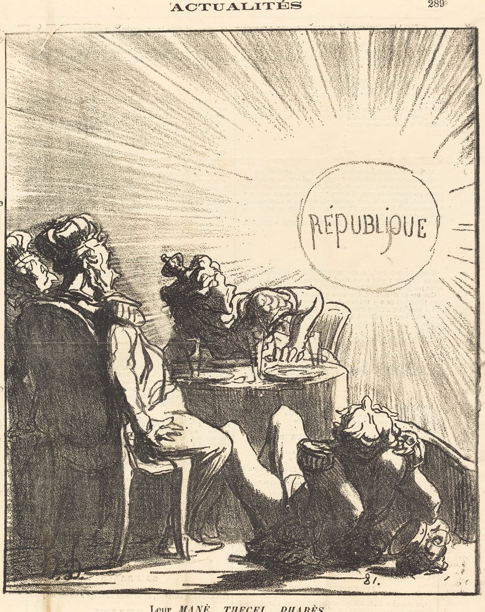 Manéjuk, Thecel, Pharès alkotó: Honoré Daumier
