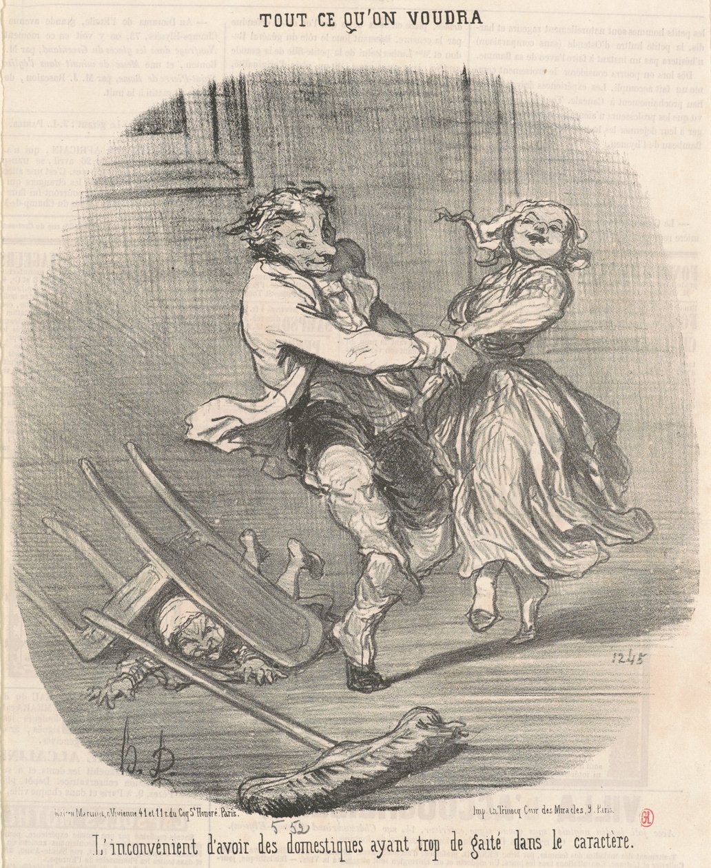 A szolgák hátránya... alkotó: Honoré Daumier