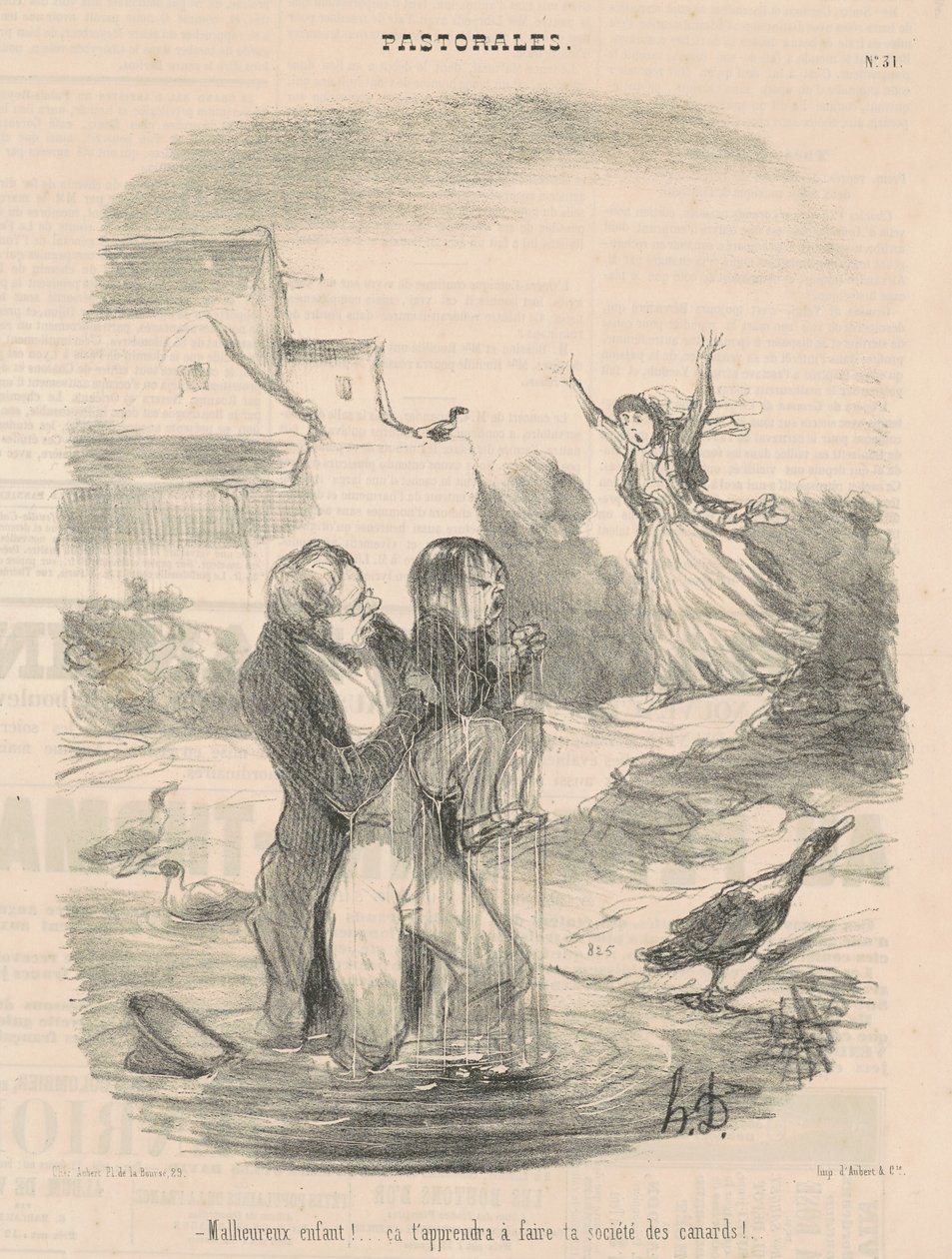 Boldogtalan gyerek! ... Ez megtanít... alkotó: Honoré Daumier