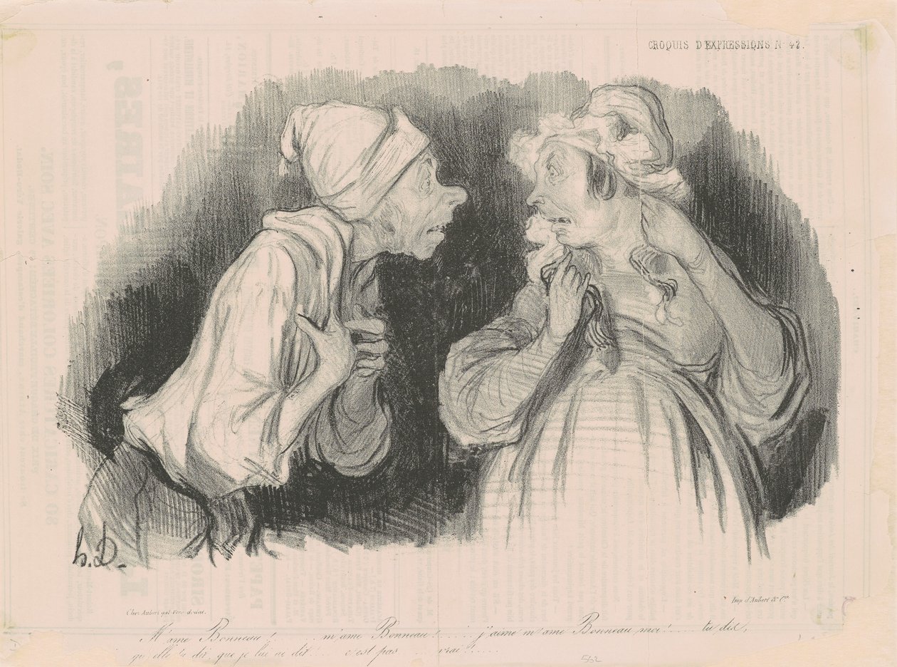 Bonneau asszony... szeretem Bonneau-t!... alkotó: Honoré Daumier