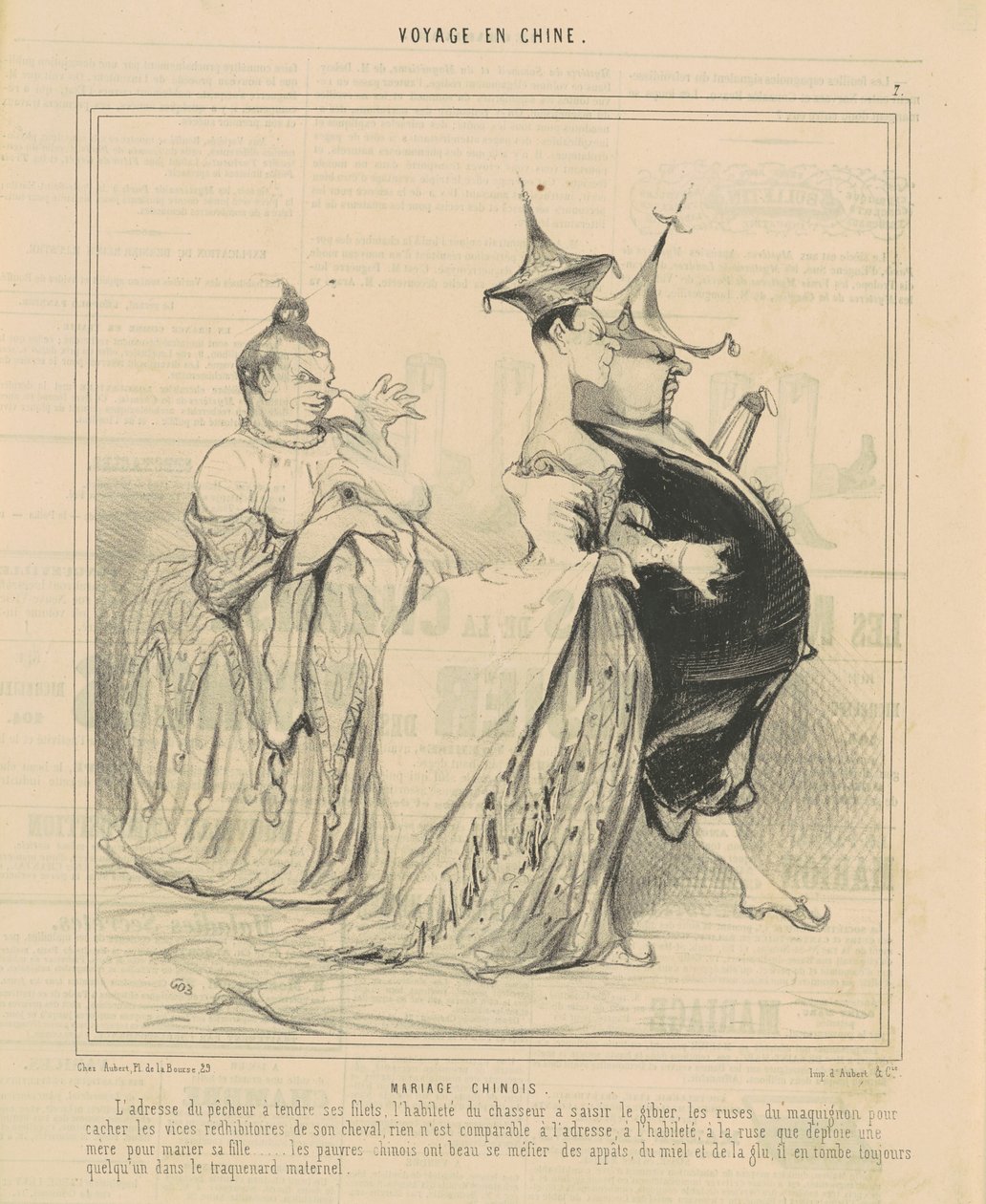 kínai esküvő alkotó: Honoré Daumier