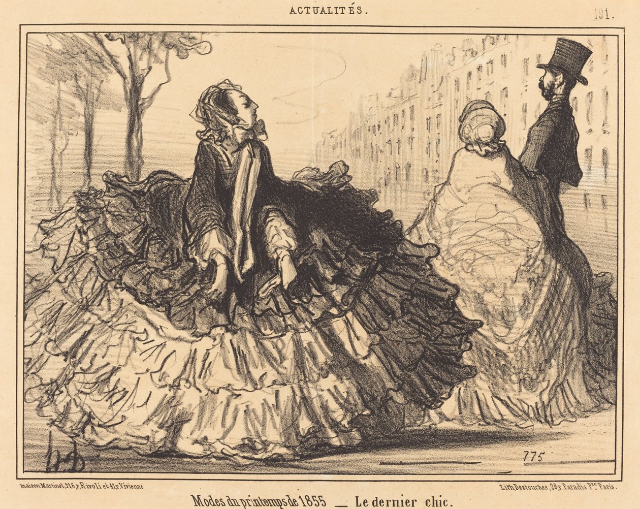 1855 tavaszi divatja alkotó: Honoré Daumier