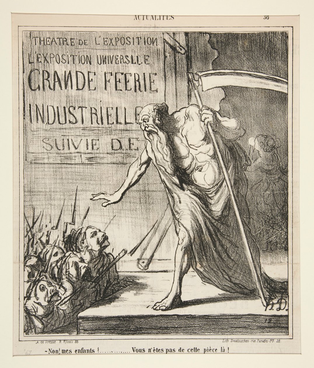 Dehogy! a gyerekeim! alkotó: Honoré Daumier