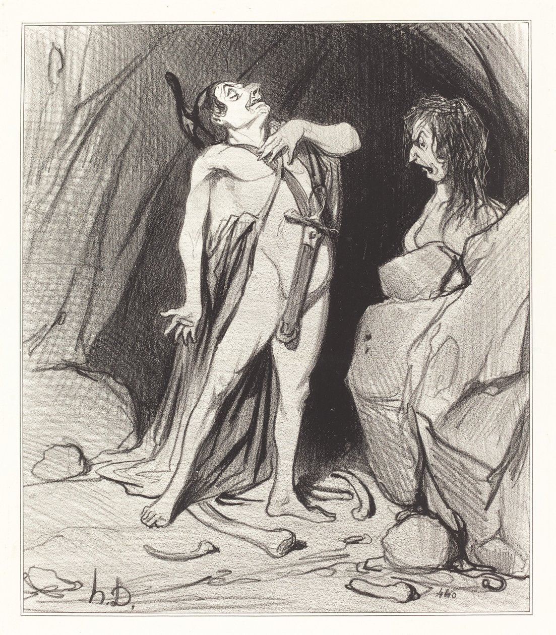 Oidipusz a Szfinxnél alkotó: Honoré Daumier
