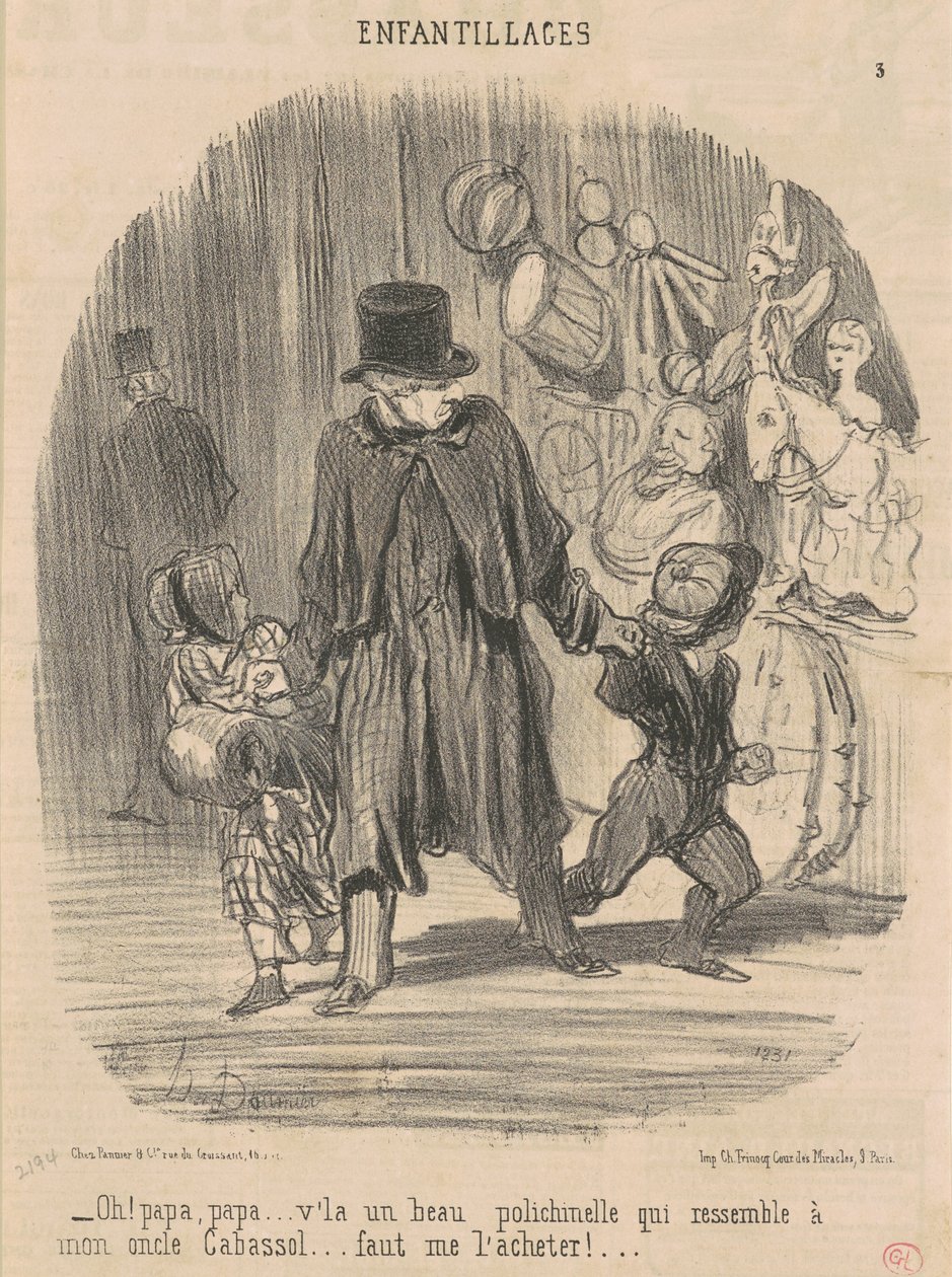 Ó! Apa, apa... itt egy gyönyörű... alkotó: Honoré Daumier