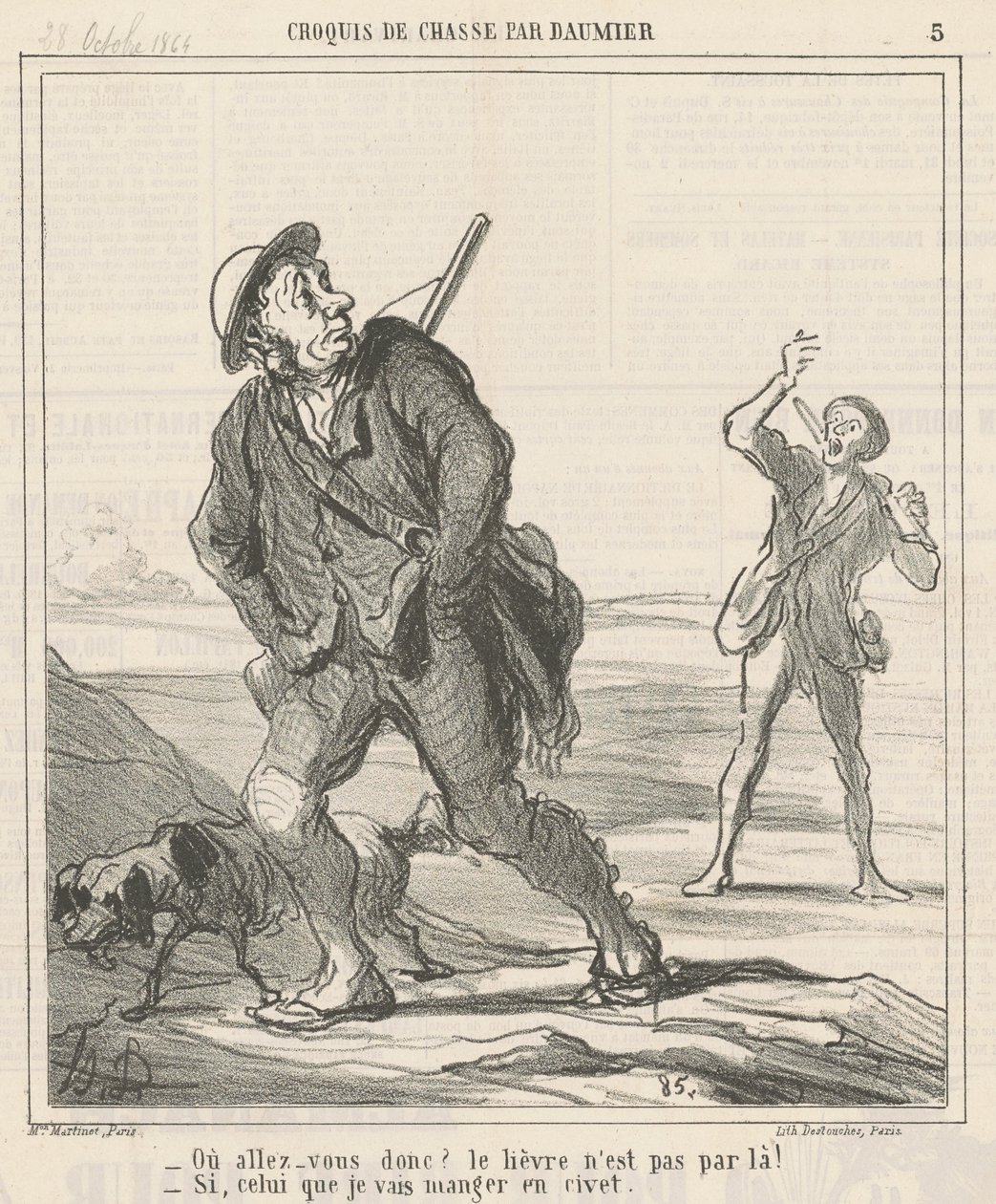 Hová mész? alkotó: Honoré Daumier