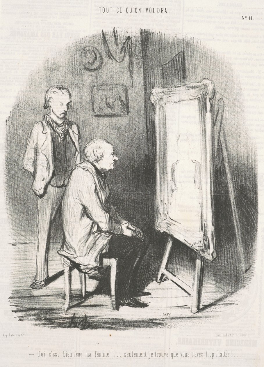 Igen, néhai feleségem! ... alkotó: Honoré Daumier