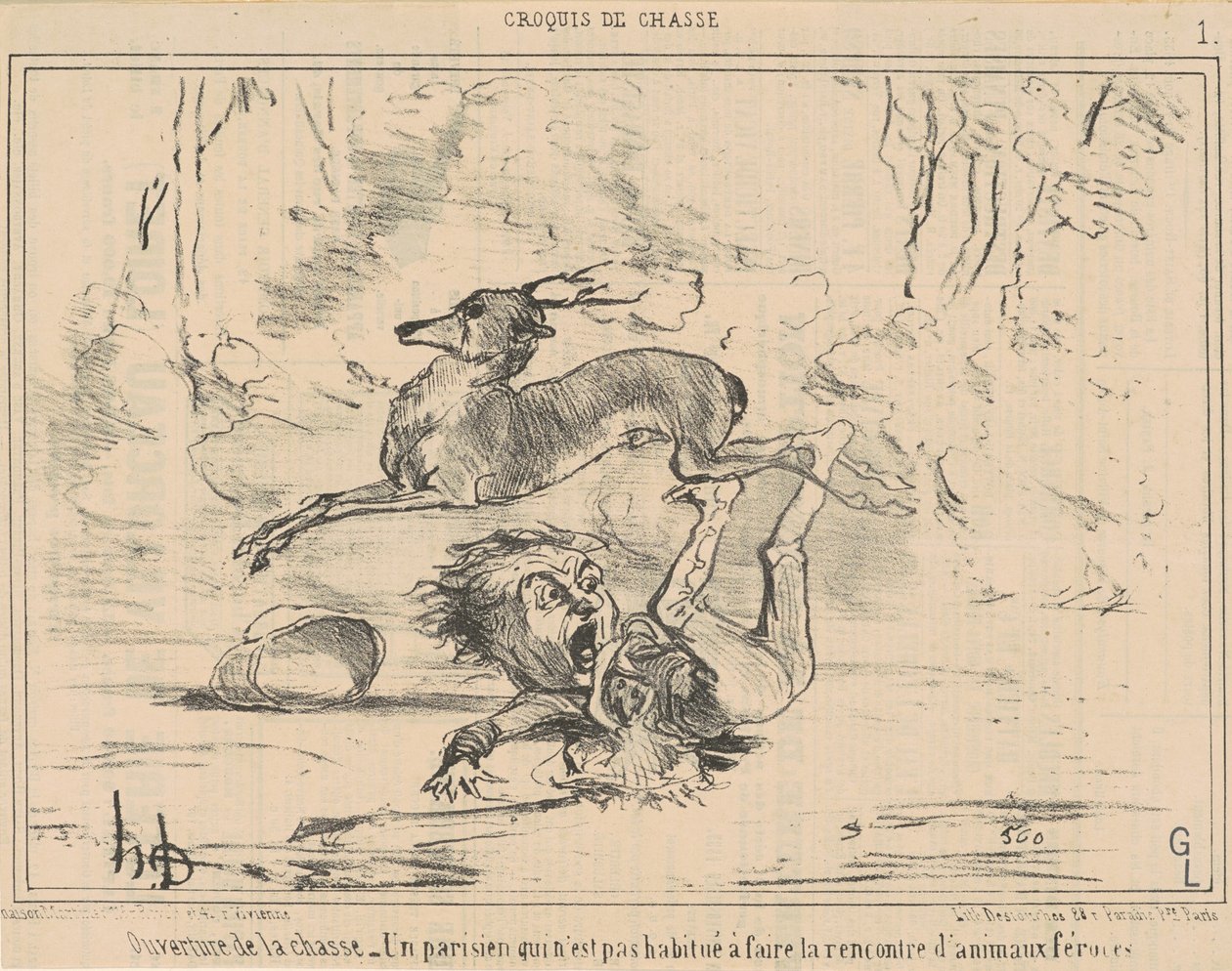 A vadászat megnyitója alkotó: Honoré Daumier