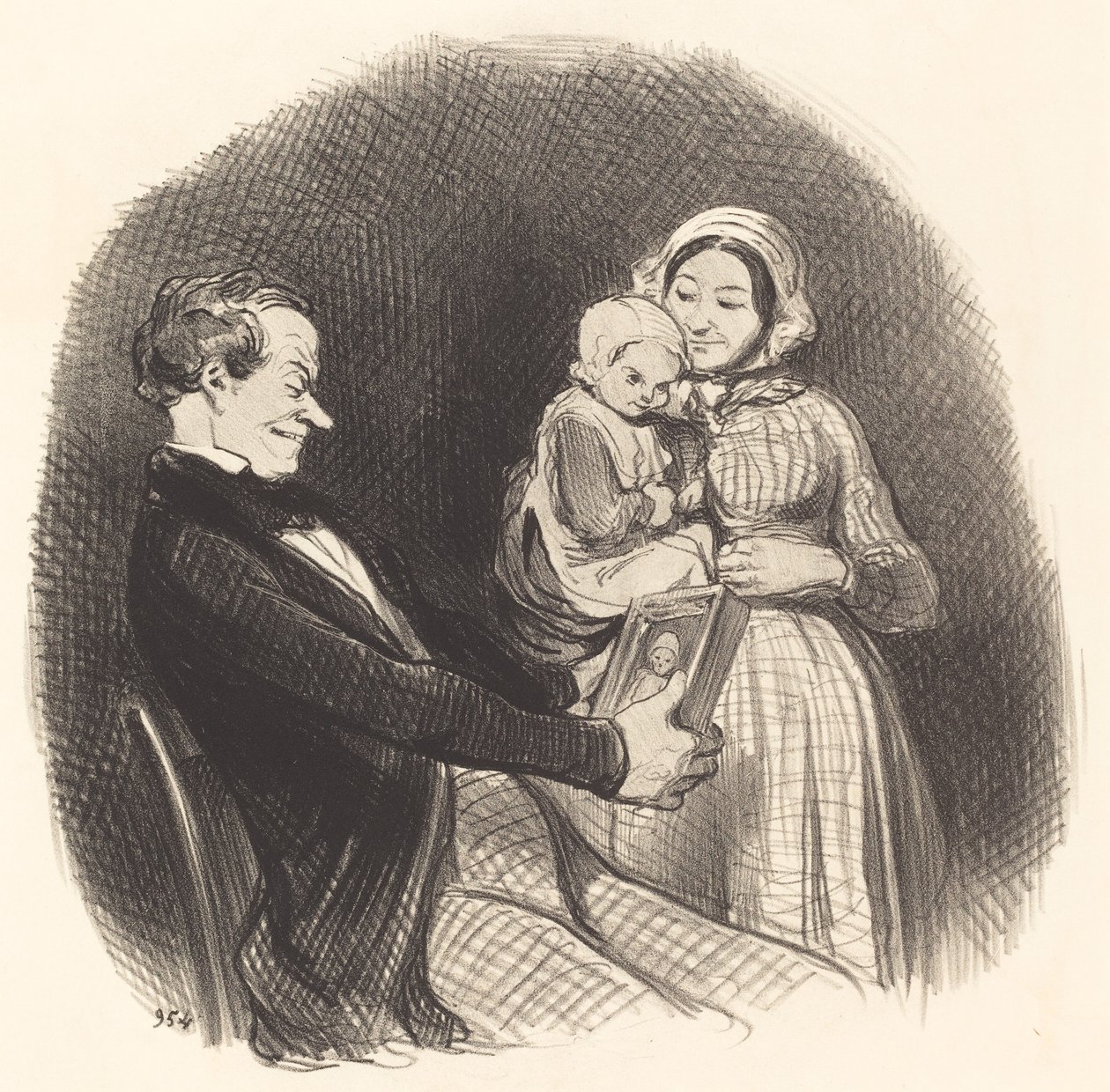 Apa a képét bámulja alkotó: Honoré Daumier