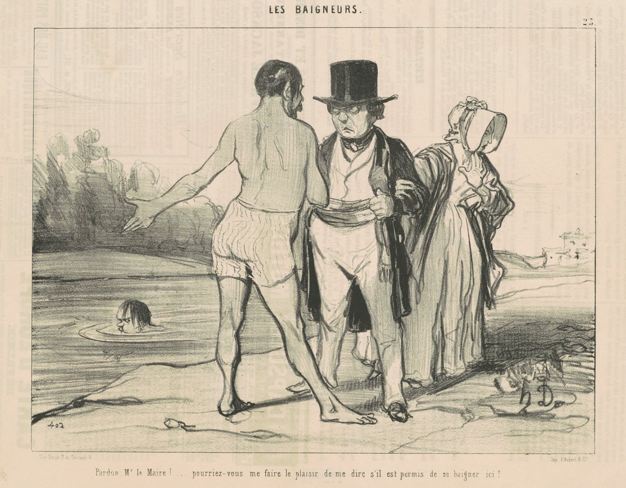 Elnézést polgármester úr! ... tudnál ... alkotó: Honoré Daumier