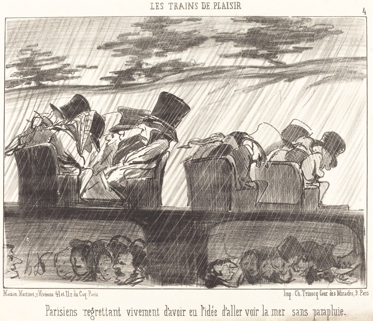 A párizsiak mélységesen sajnálják... alkotó: Honoré Daumier