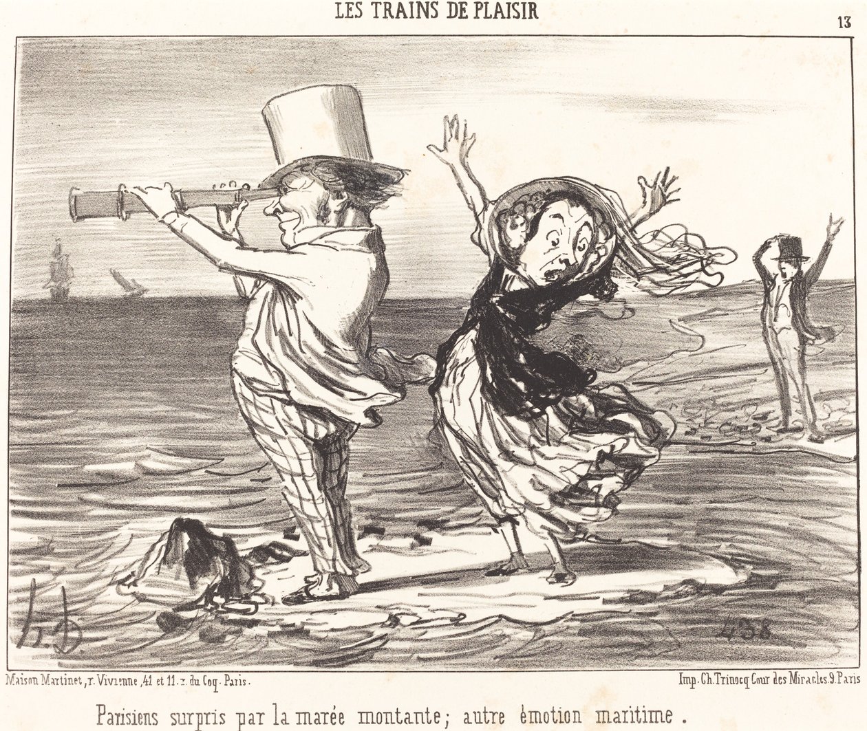 A párizsiakat meglepte az ár... alkotó: Honoré Daumier