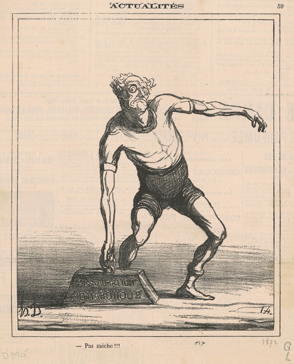 Nincs kanóc!!! alkotó: Honoré Daumier