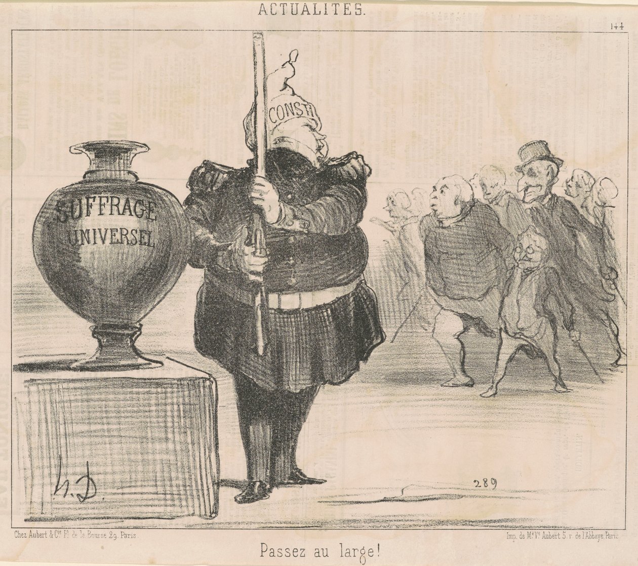 Menj szélesre! alkotó: Honoré Daumier