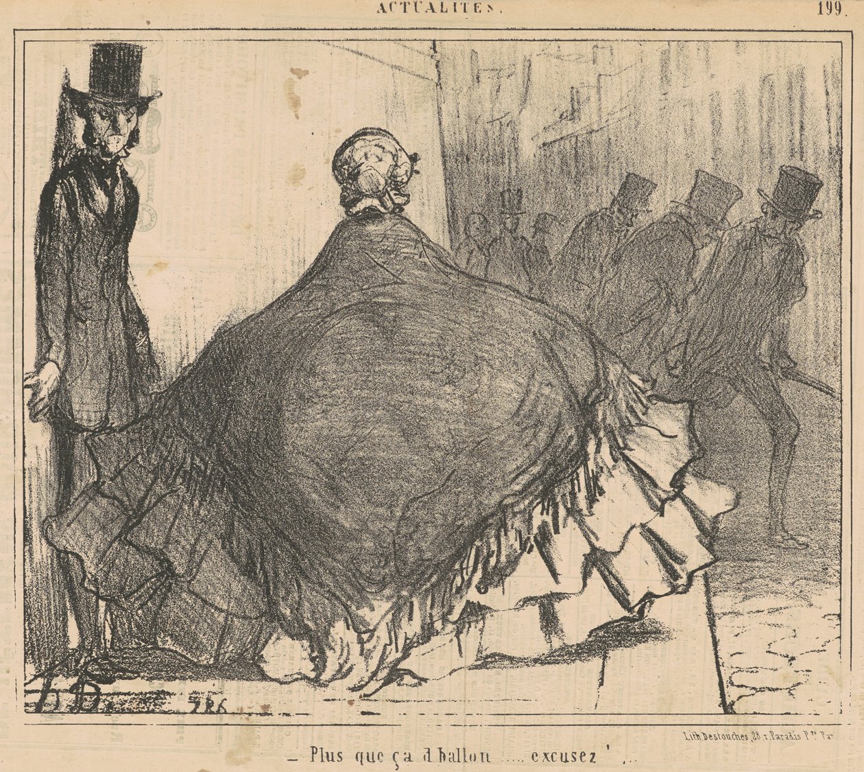 Több annál a labdánál... Elnézést! ... alkotó: Honoré Daumier
