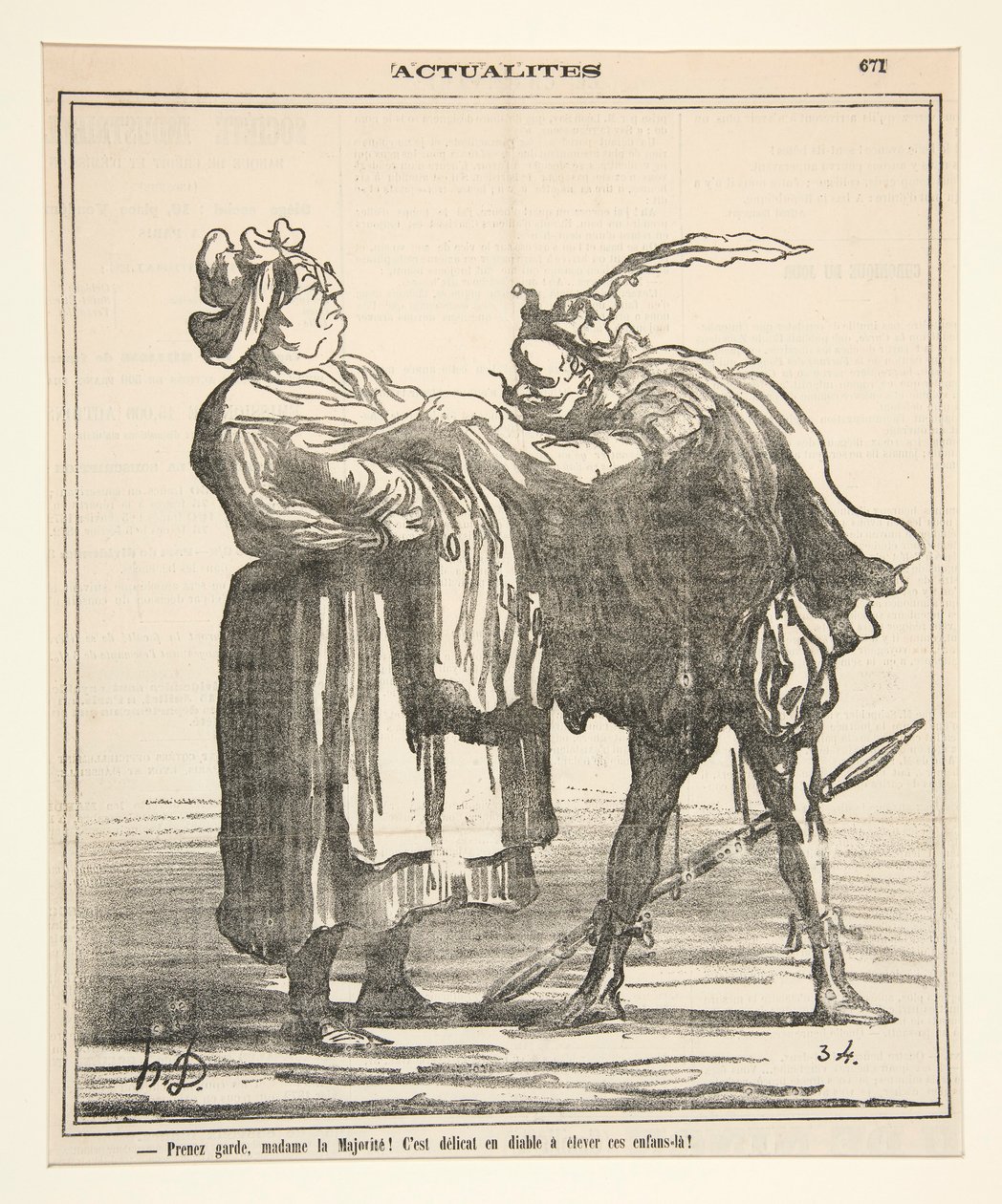 Vigyázzon, Madame la Majorite! alkotó: Honoré Daumier