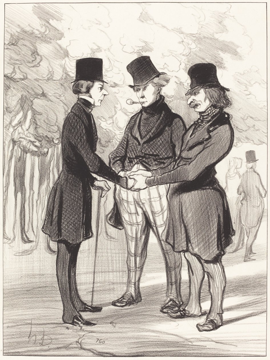 Milyen boldog találkozás!... Ez... alkotó: Honoré Daumier