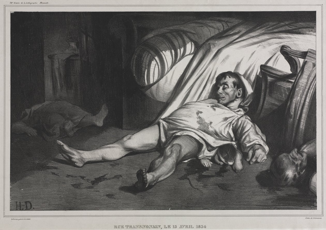 Rue Transnonain, 1834. április 15 alkotó: Honoré Daumier