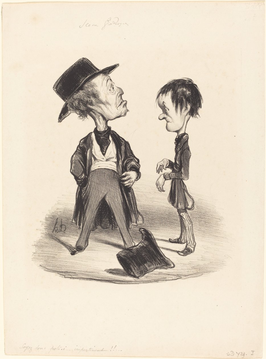 Szóval légy udvarias...én... alkotó: Honoré Daumier