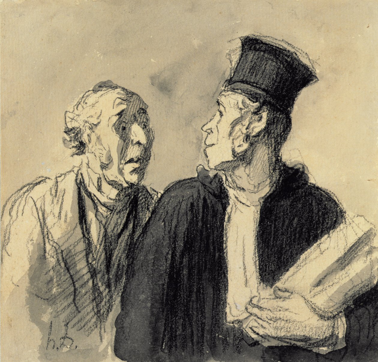 Az Ügyvéd és Ügyfele alkotó: Honoré Daumier