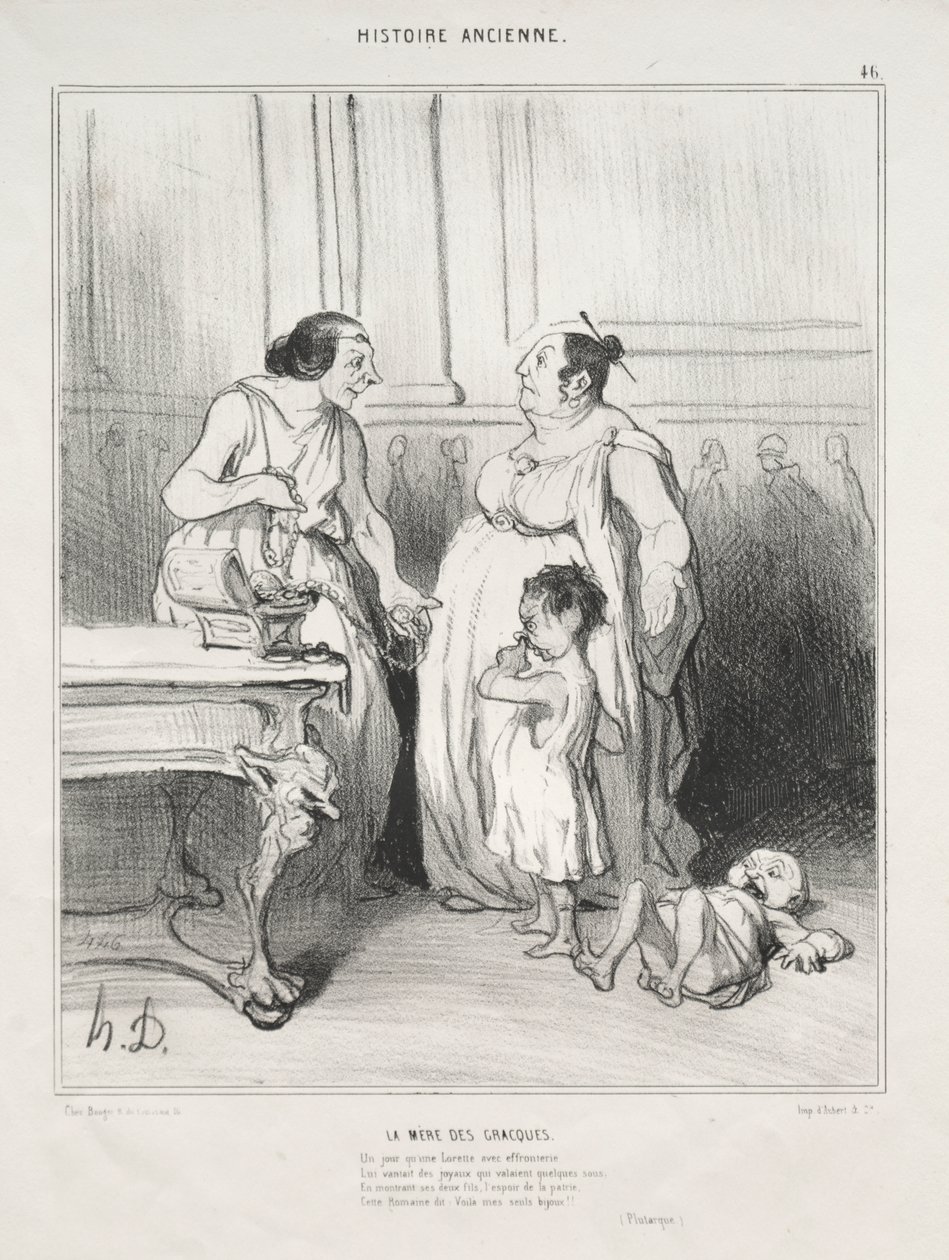 A Gracchi anyja alkotó: Honoré Daumier