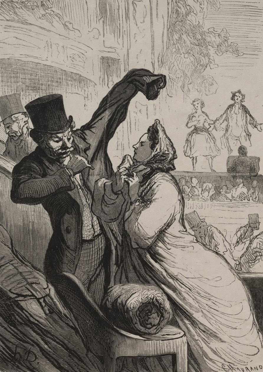 Színház: Az utolsó jelenet. alkotó: Honoré Daumier